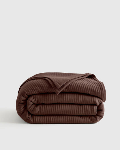 Organic Cotton Matelasse Coverlet - Twin / Dried Sage