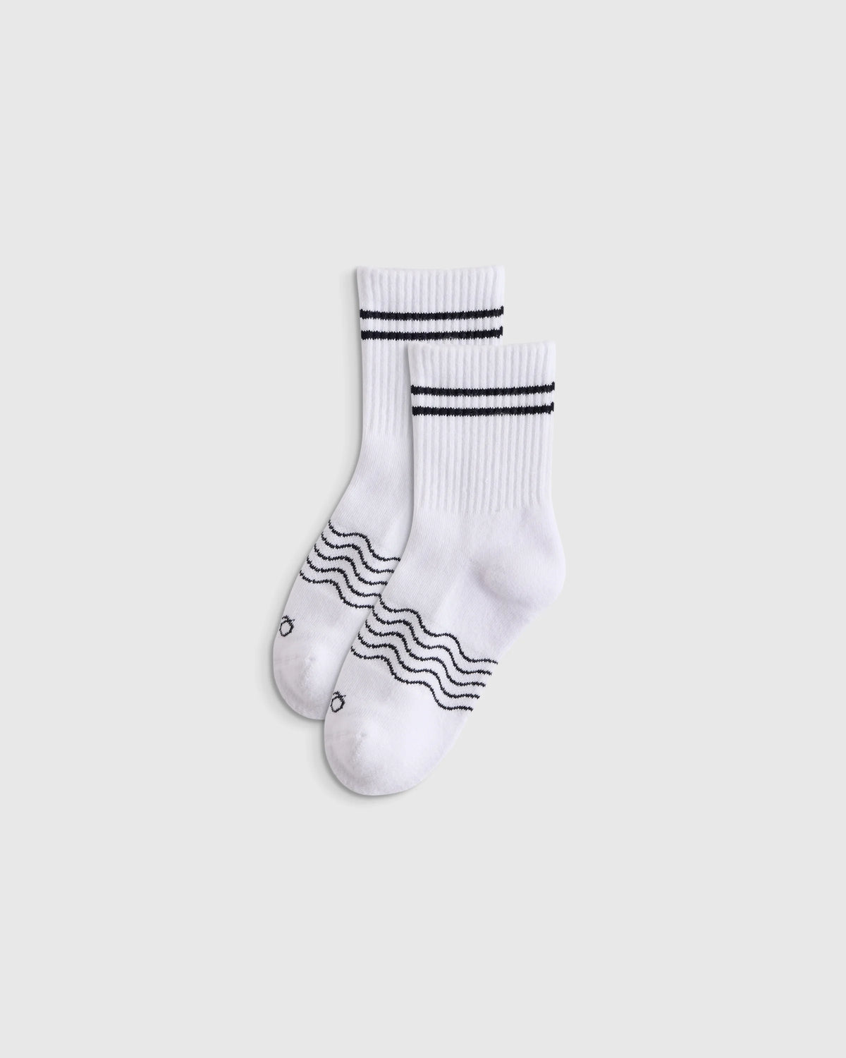 Kids Organic Cotton Quarter Crew Socks 8-Pack - S / White