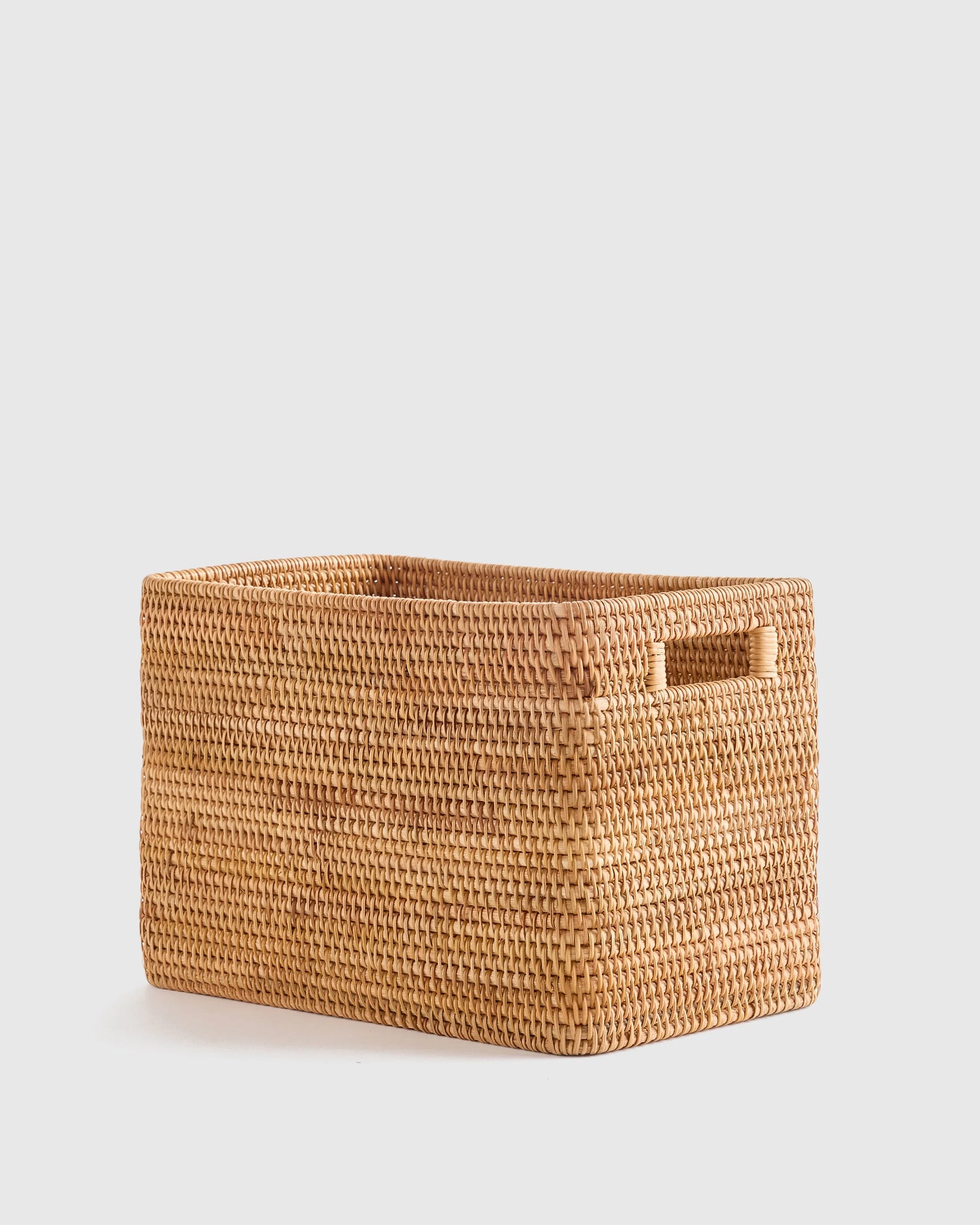 Handwoven Rattan Legal Size Storage Box - One Size / Natural