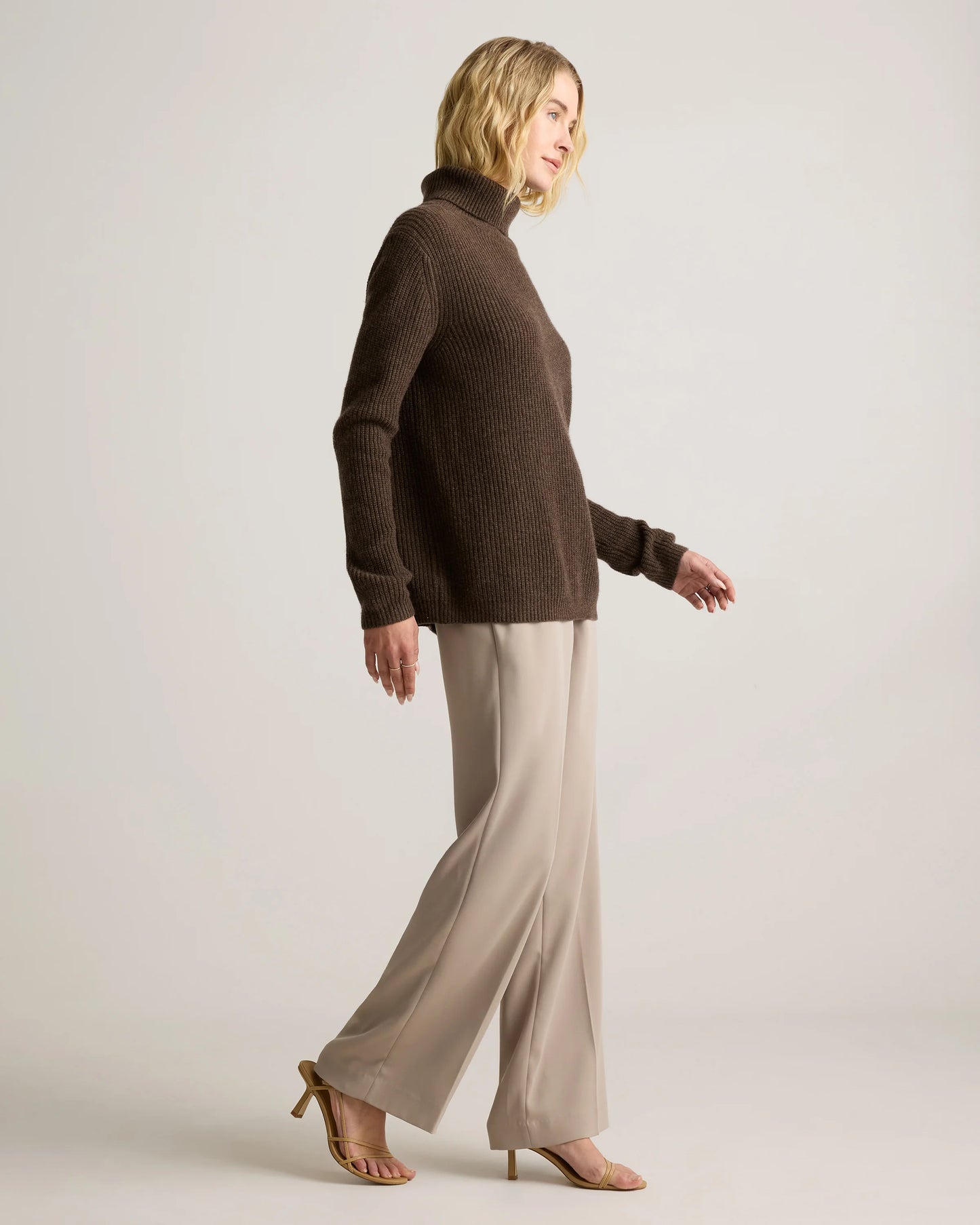 Mongolian Cashmere Fisherman Turtleneck Sweater - XS / Black