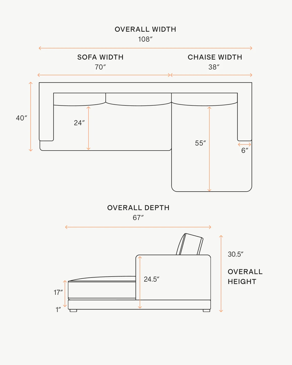 Sierra Curved Arm Chaise Sectional in Performance Boucle - Right Arm / Linen