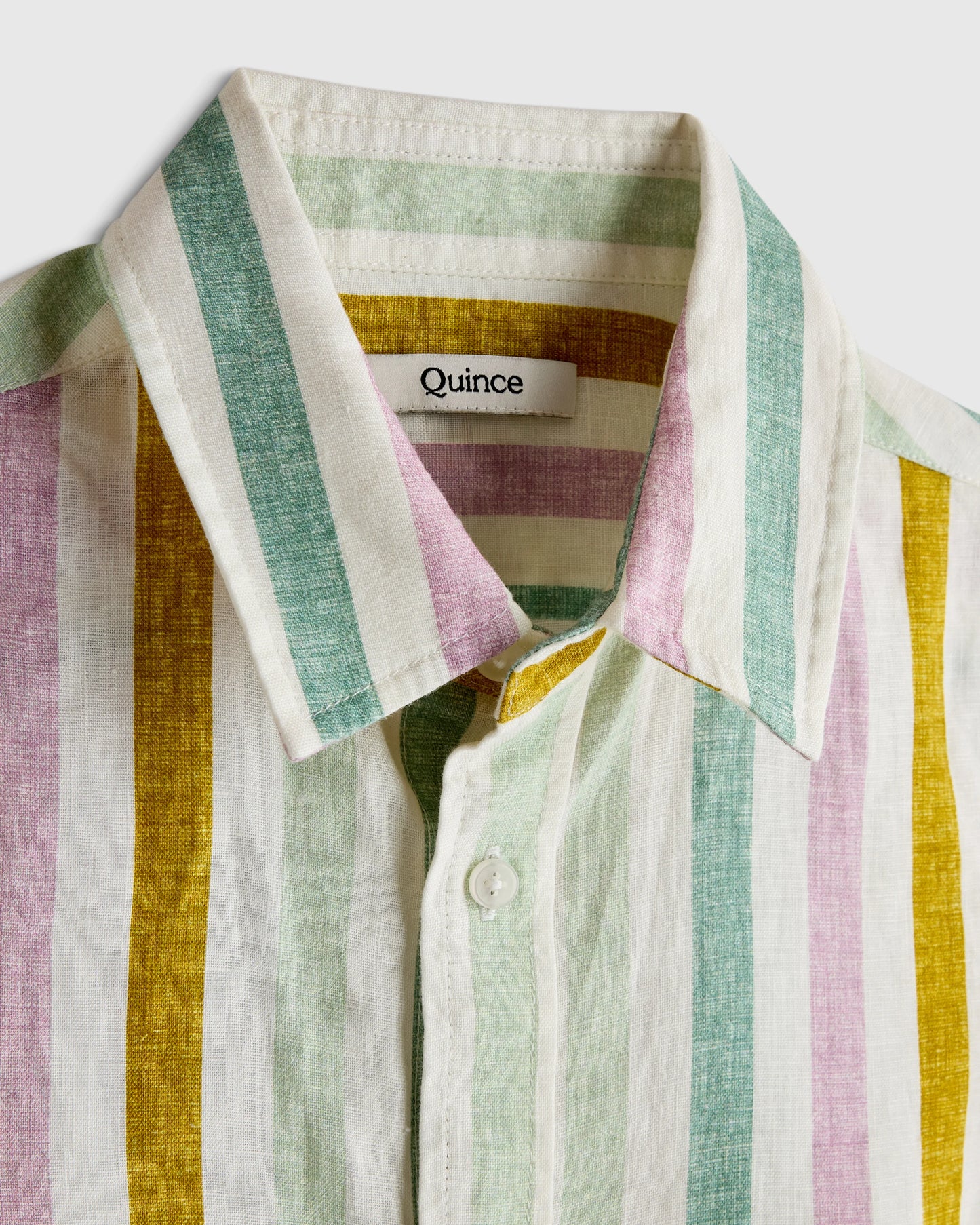 100% European Linen Printed Short Sleeve Shirt - 2T / Multi Palm