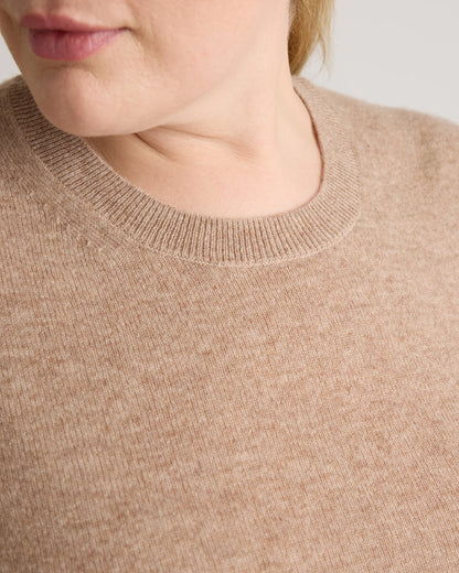 Mongolian Cashmere Tee - 1X / Heather Vintage Pink