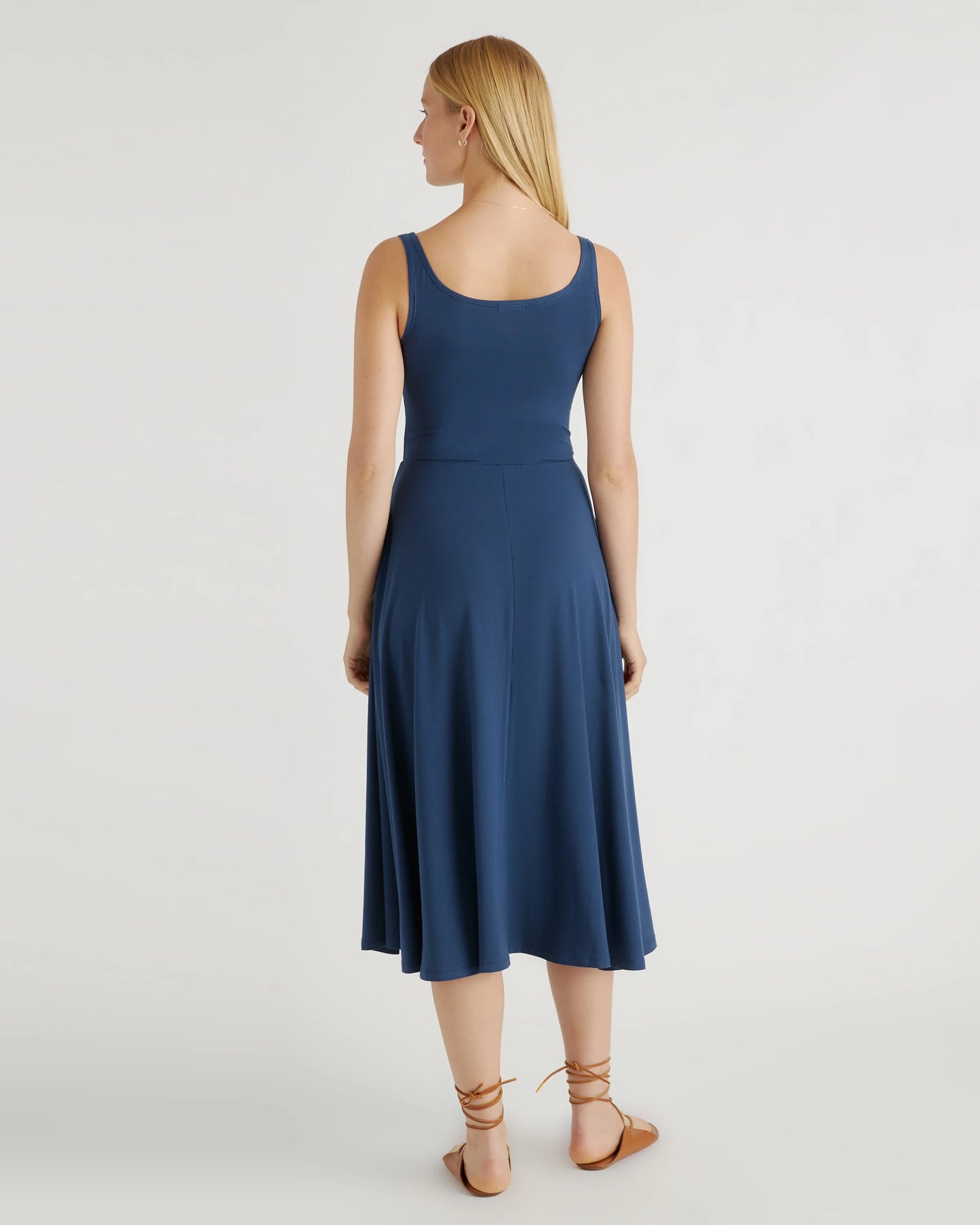 Tencel Jersey Fit & Flare Dress - XS / Dark Olive