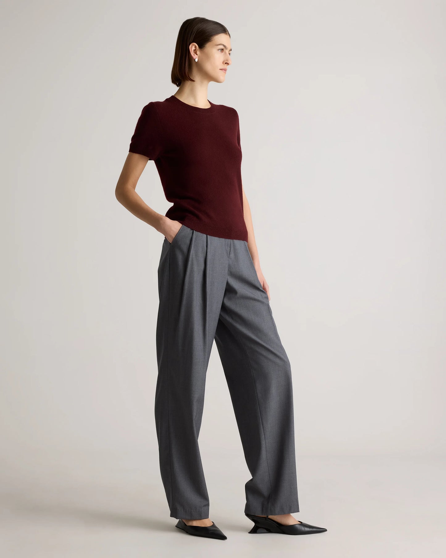 Mongolian Cashmere Tee - XS / Pale Custard Yellow
