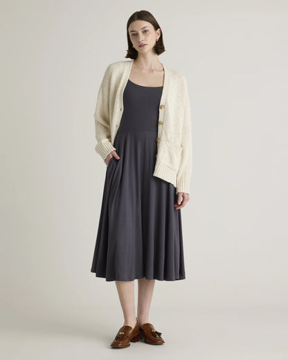 Tencel Jersey Fit & Flare Dress - XS / Dark Olive