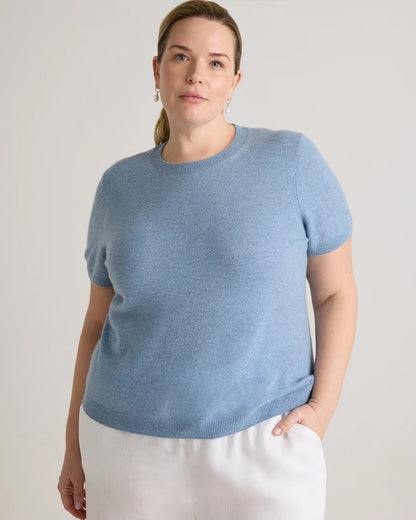 Mongolian Cashmere Tee - 1X / Heather Vintage Pink