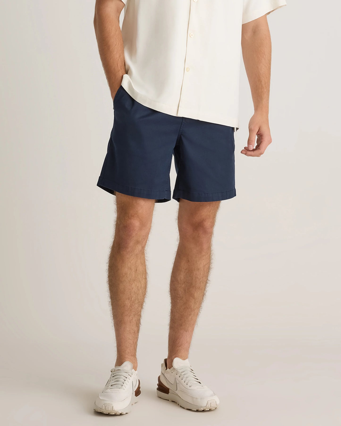 Cotton Chino Drawstring Shorts - 7" - S / Trellis