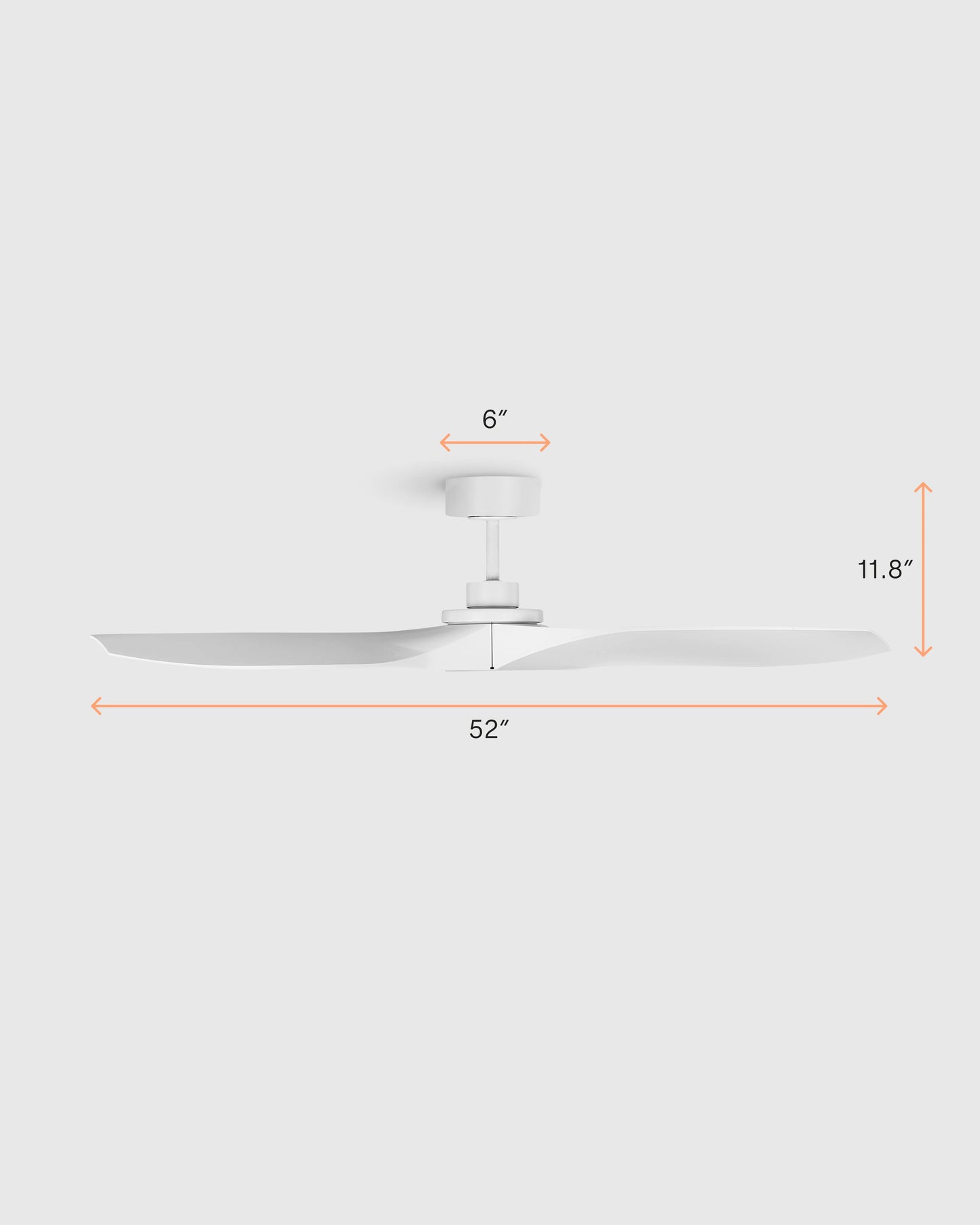 Outdoor Transitional Ceiling Fan - 52" / White