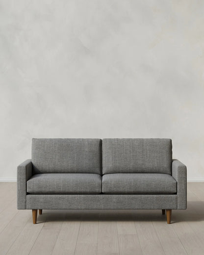 Atlas Midcentury Sofa in Performance Chenille Linen Blend - 6ft / Snow
