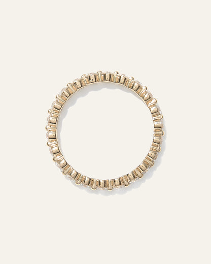Lab Grown Diamond Single Shared Prong Eternity Band - 5 / Yellow Gold