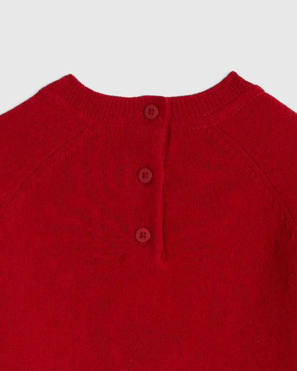 Washable Cashmere Crewneck Sweater - 0-3M / Varsity Red