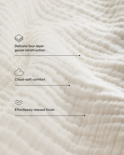 Organic Cotton Gauze Blanket - Full/Queen / Dried Sage
