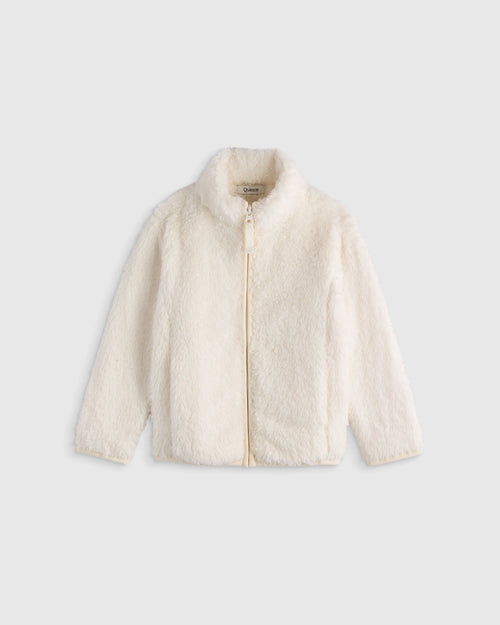 Recycled Sherpa Fleece Jacket - 2T / Ivory
