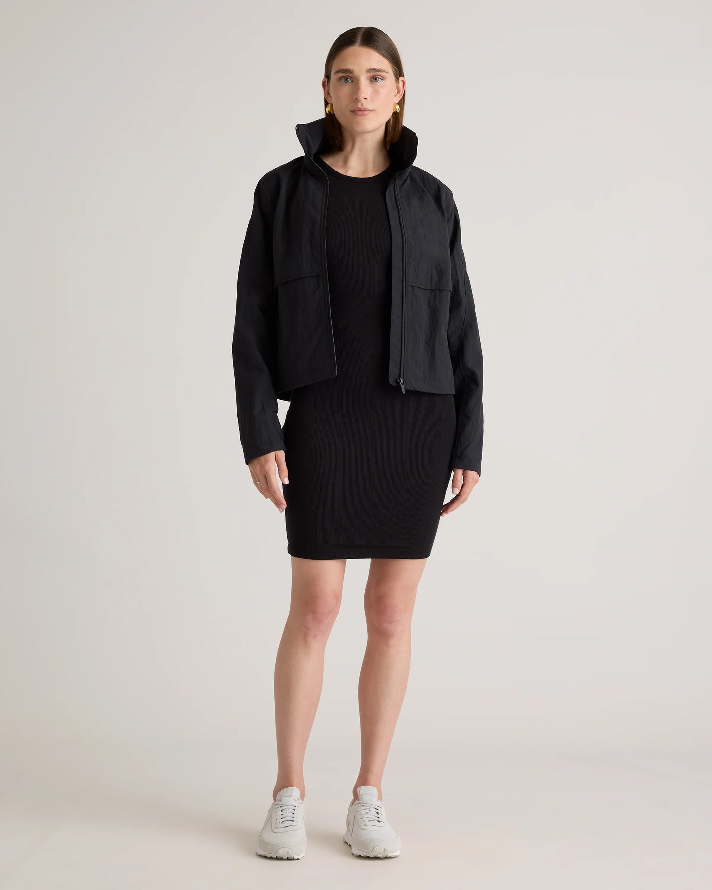 Water Repellent Windbreaker Jacket - XS / Praline