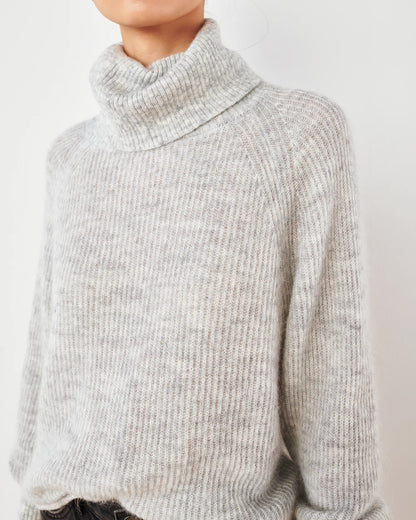 Baby Alpaca-Wool Turtleneck - XS / Light Grey