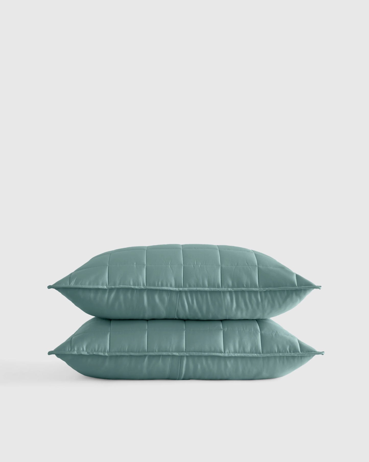 Bamboo Box Quilted Sham Set - Standard / Sage