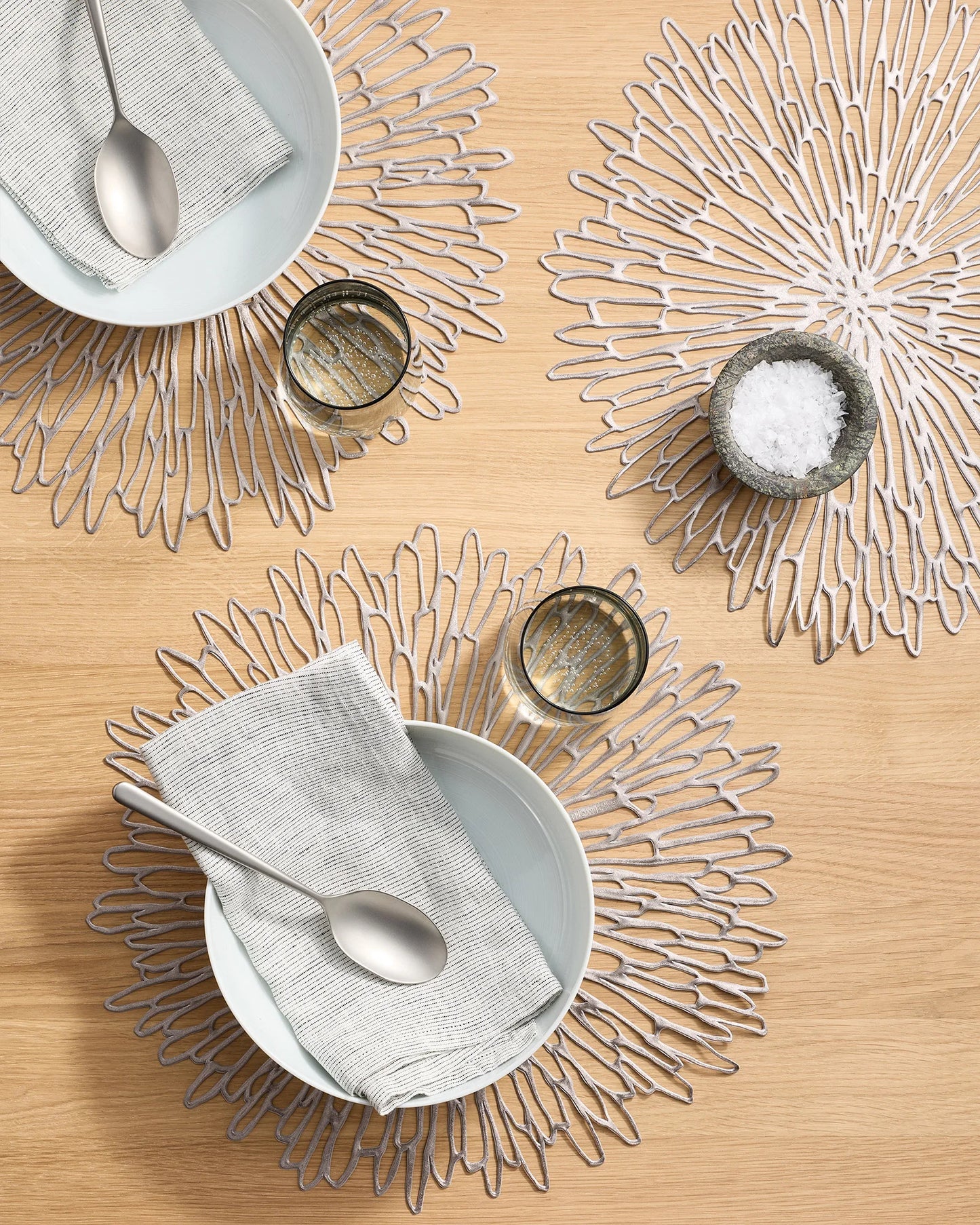 Pressed Bloom Placemats, Set of 4 by Chilewich - One Size / Champagne