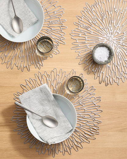 Pressed Bloom Placemats, Set of 4 by Chilewich - One Size / Champagne
