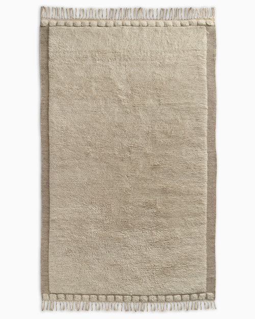 Saje Wool Shag Rug - 3' x 5' / Neutral