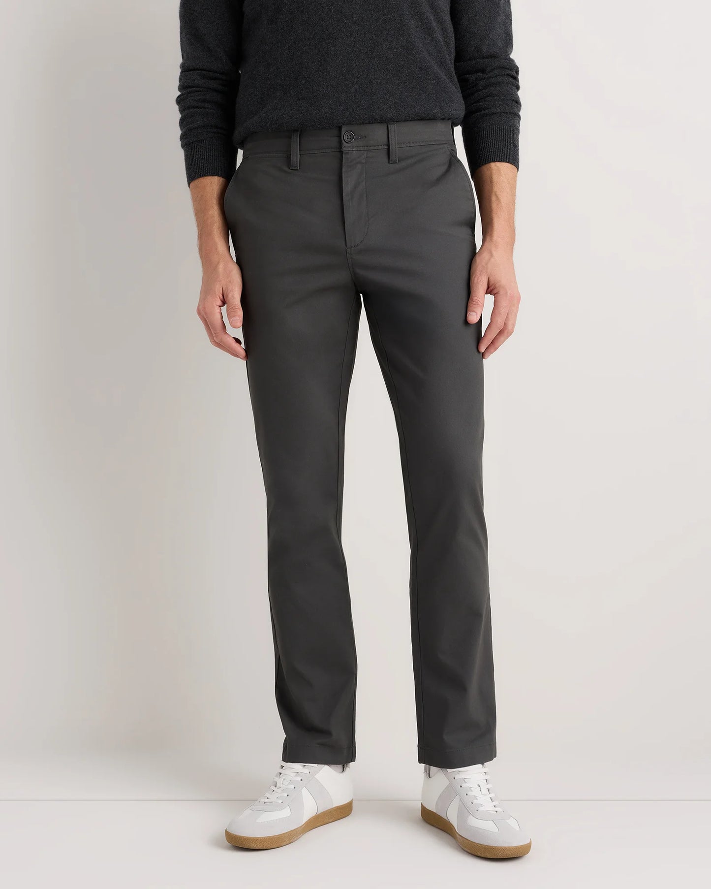 Organic Cotton Stretch Chino Pants - Straight - 30X30 / Stone