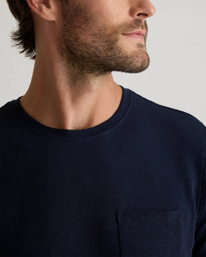 100% Organic Cotton Slub Pocket Tee - S / Bold Black