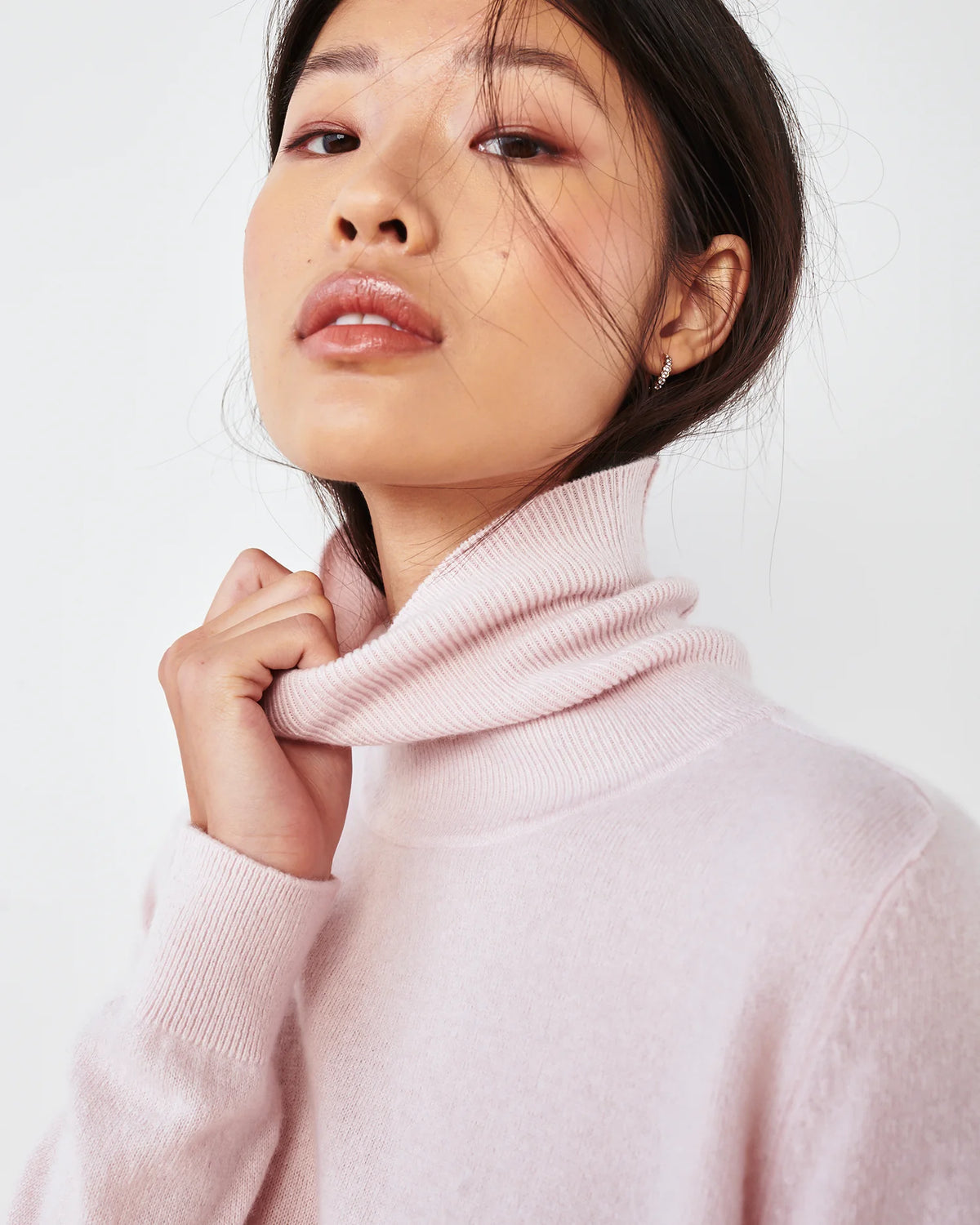 Mongolian Cashmere Turtleneck Sweater - XS / Heather Grey