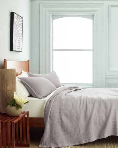 Organic Ribbed Cotton Coverlet - Twin / Toffee