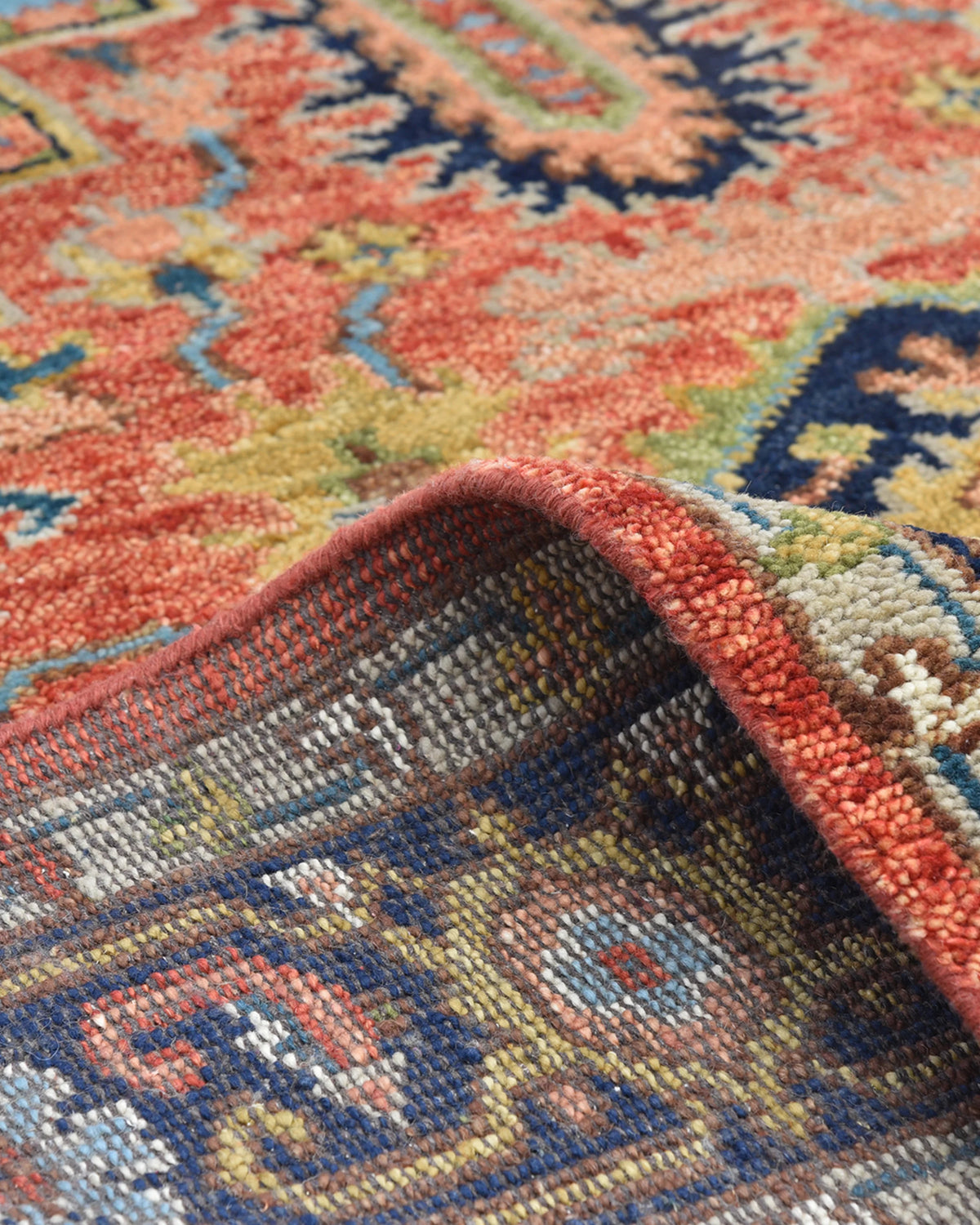 Sina Hand-Knotted Wool Rug - 5' x 8' / Red