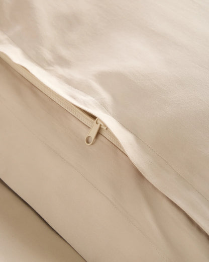 Signature Giza Cotton Sateen Duvet Cover Set - Twin / Sand