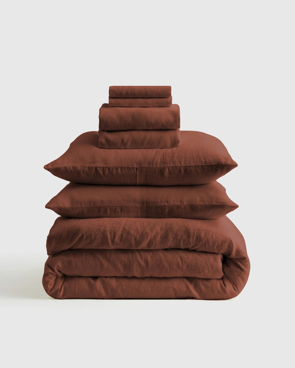 European Linen Deluxe Bedding Bundle - Twin / Willowleaf/White Stripe