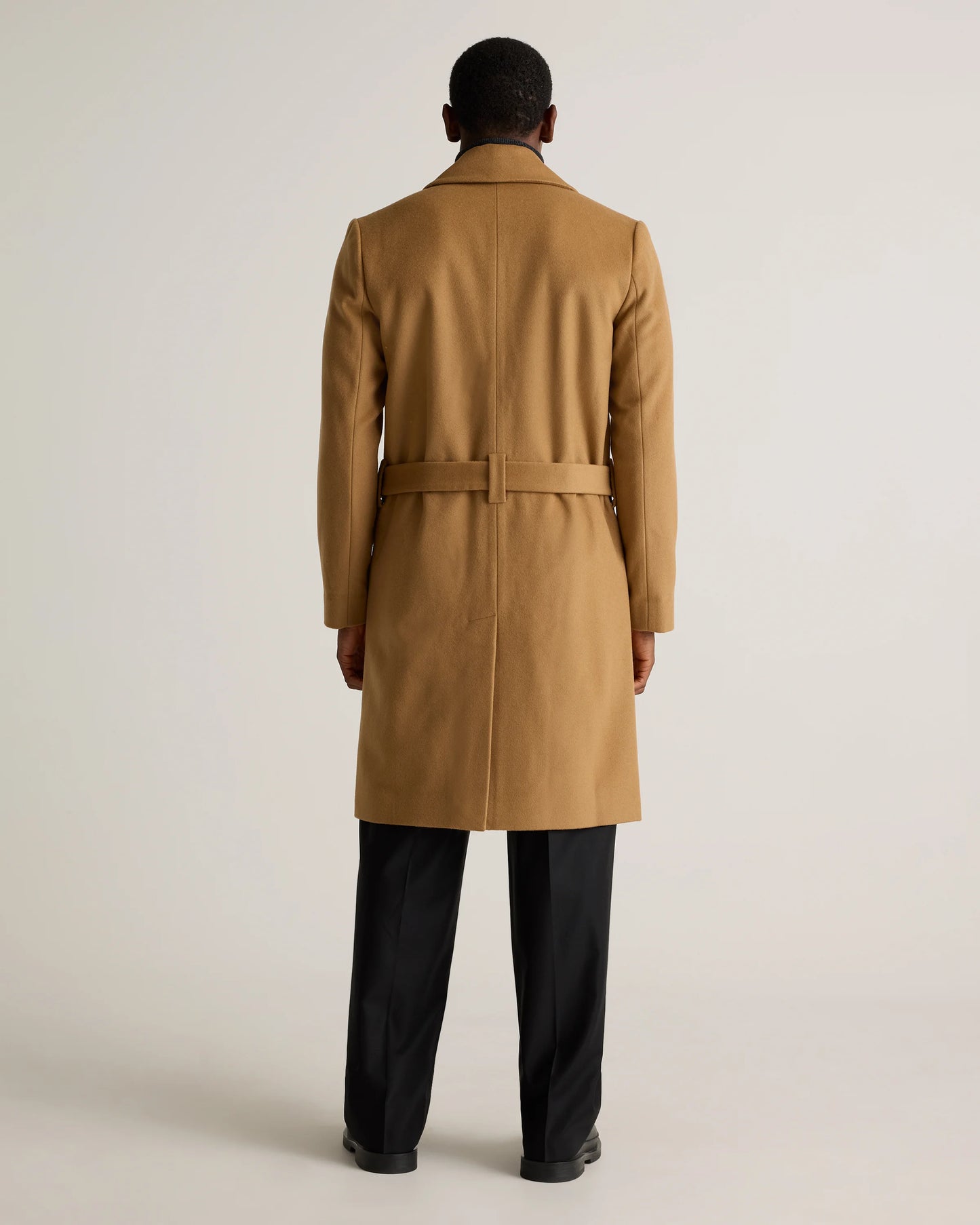 Italian Wool Belted Overcoat - S / Caramel