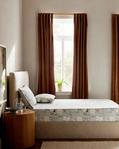 Organic Crisp Percale Fitted Sheet Set - Twin / Espresso