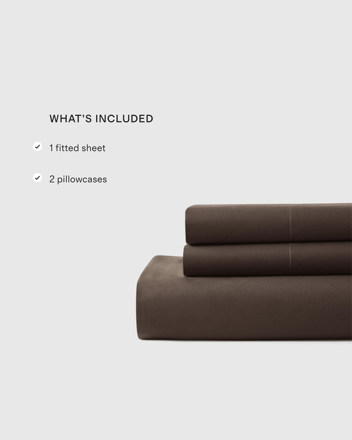 Organic Crisp Percale Fitted Sheet Set - Twin / Espresso