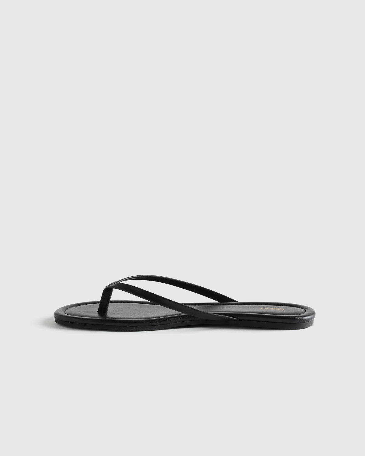 Italian Leather Flip Flops - 5 / Black