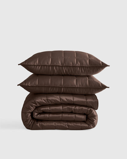 Bamboo Box Quilt Set - Twin / Sage
