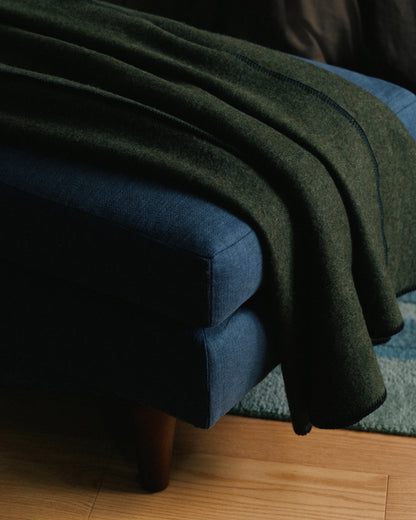 Wool Whipstitch Throw - 50x70 / Olive