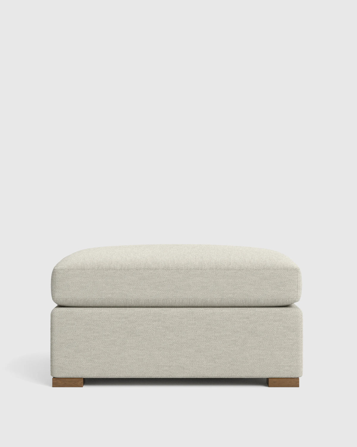 Hollis Slope Arm Ottoman in Performance Basketweave - 37" / Flax