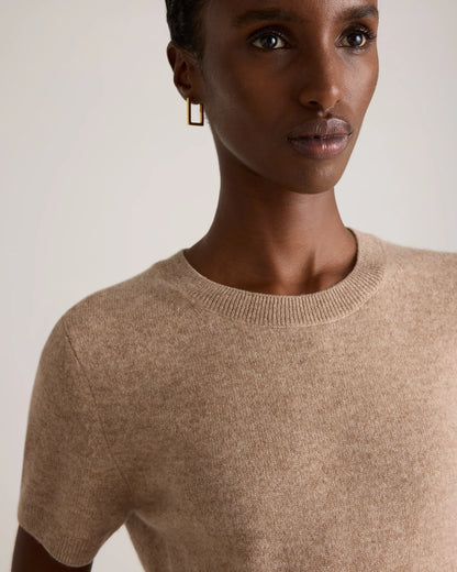 Mongolian Cashmere Tee - XS / Pale Custard Yellow