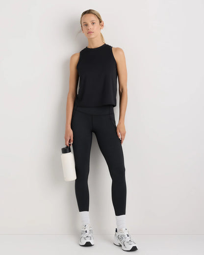 Flowknit Breeze High-Neck Tank - XS / Heather Deep Navy