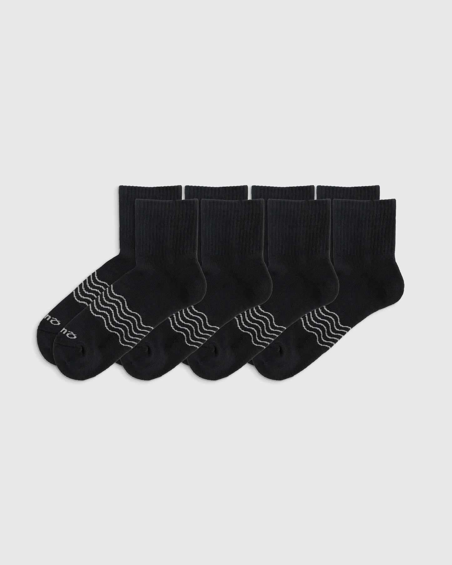 Everyday Cotton Solid Quarter Socks (4-Pack) - S / White