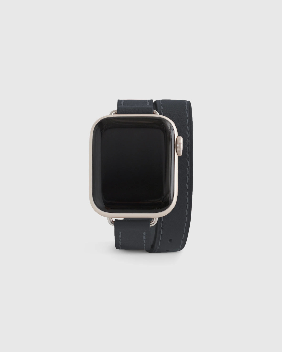 Leather Double Wrap Smartwatch Band - 38mm - 42mm / Dark Green