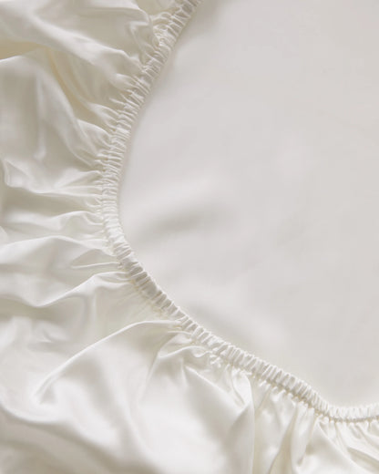 Mulberry Silk Fitted Sheet - Queen / Ivory