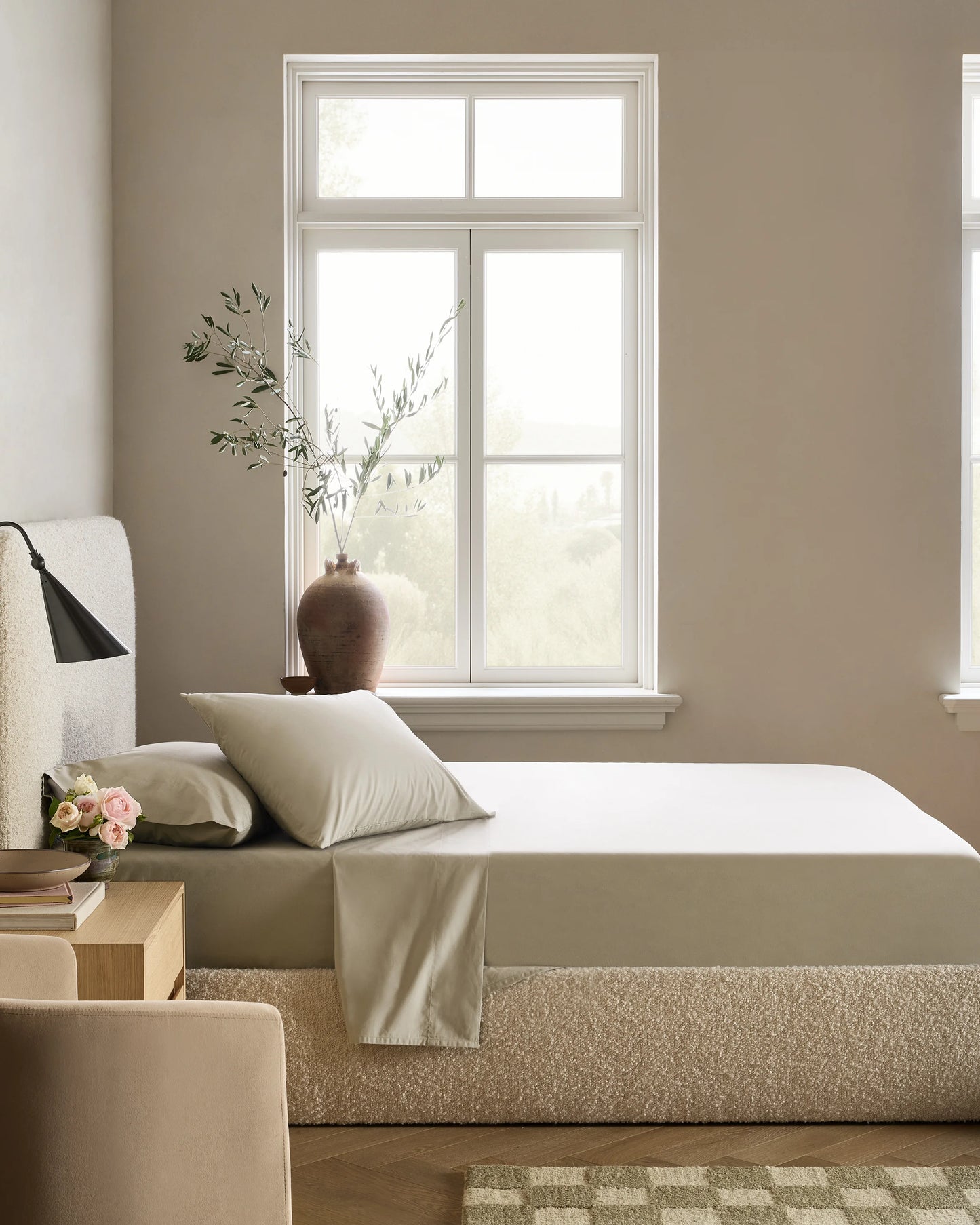 Organic Crisp Percale Sheet Set - Twin / White