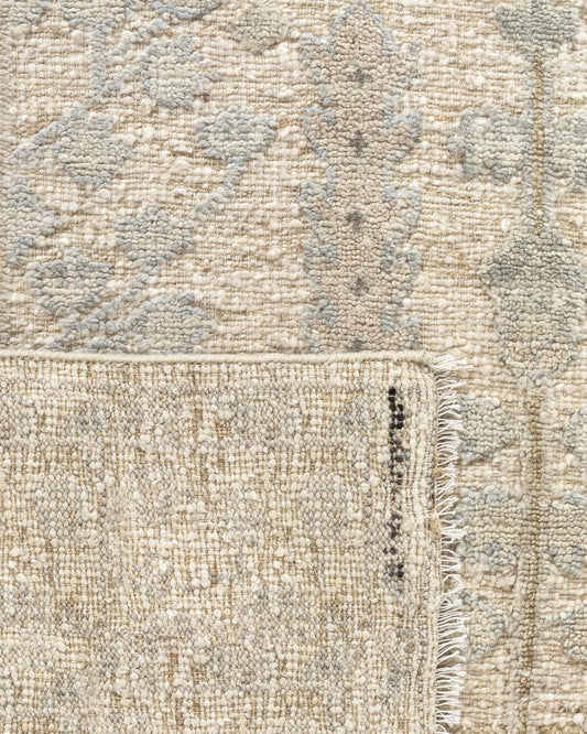 Fern Hand-Knotted Wool Rug - 5' x 8' / Neutral