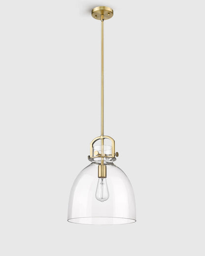Minimalist Glass Bell Pendant Light - One Size / Brass