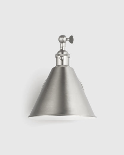 Articulating Single Arm Steel Wall Sconce - One Size / Silver