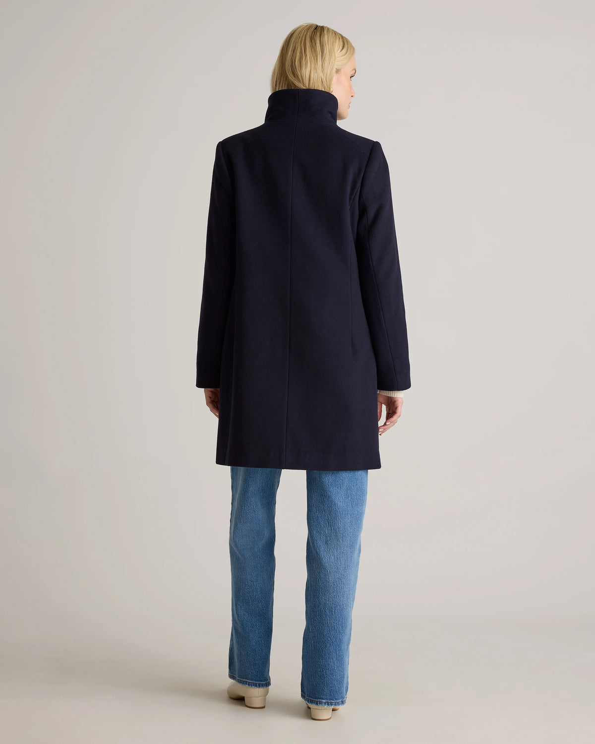 Italian Wool Cocoon Coat - XS / Black