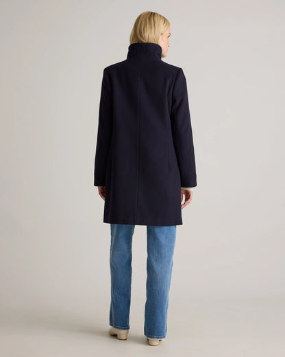 Italian Wool Cocoon Coat - XS / Black