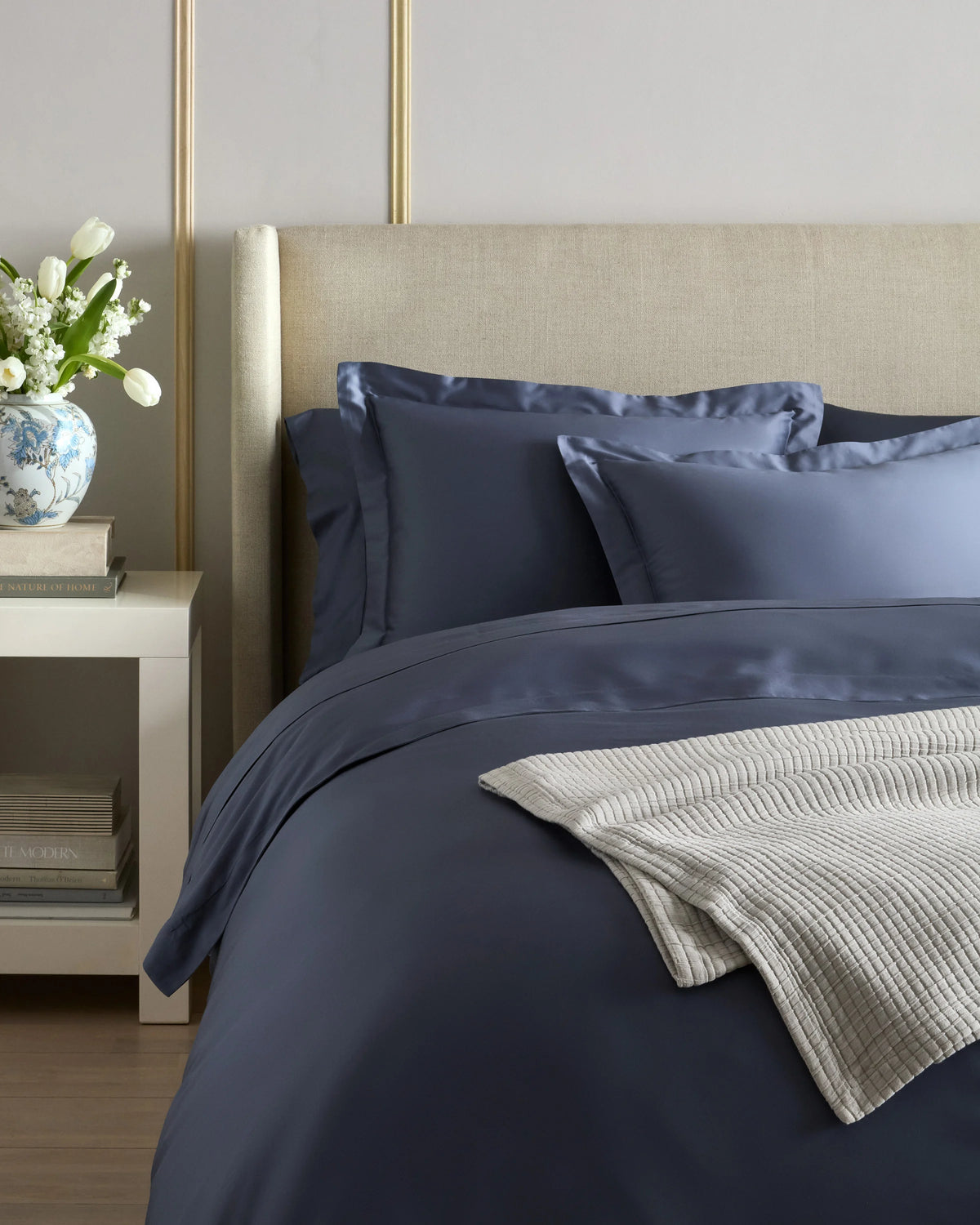 Signature Giza Cotton Sateen Duvet Cover Set - Twin / Sand